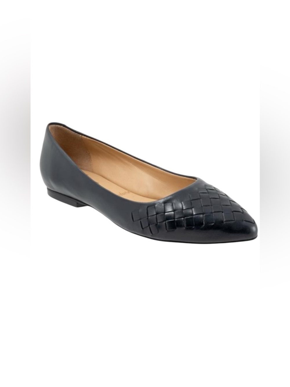 TROTTERS navy blue size 9 woven leather flats